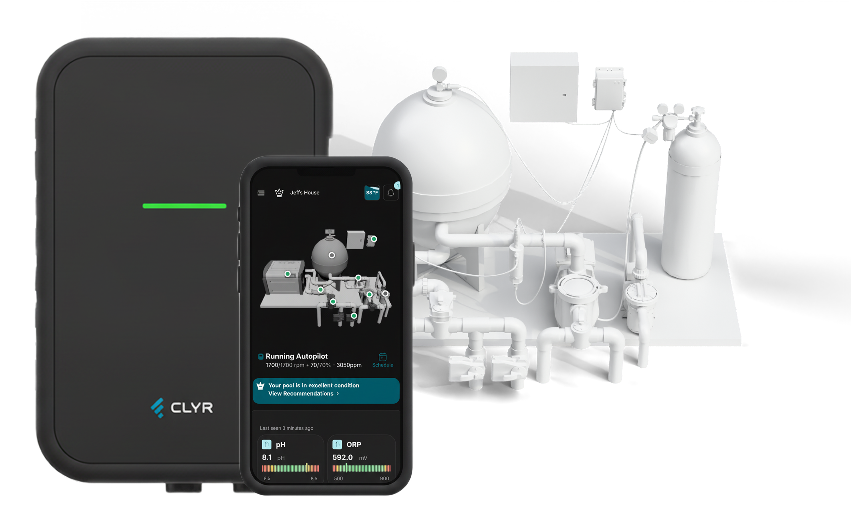 Clyr homeowner service app on phone and tablet